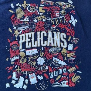 Gildan New Orleans Pelicans T-Shirt, basketball Smoothie King Blue XL